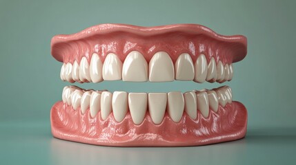 Obraz premium Step-by-Step 3D Dental Implant Illustration | Sequential Tooth Implant Process with Clear Labels & Neutral Background