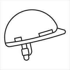 HSafety helmet icon outline vector