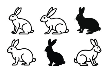 Vector image of an rabbit on white background.