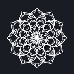 Black and White Mandala Drawing: A Peaceful and Calming Design for Coloring