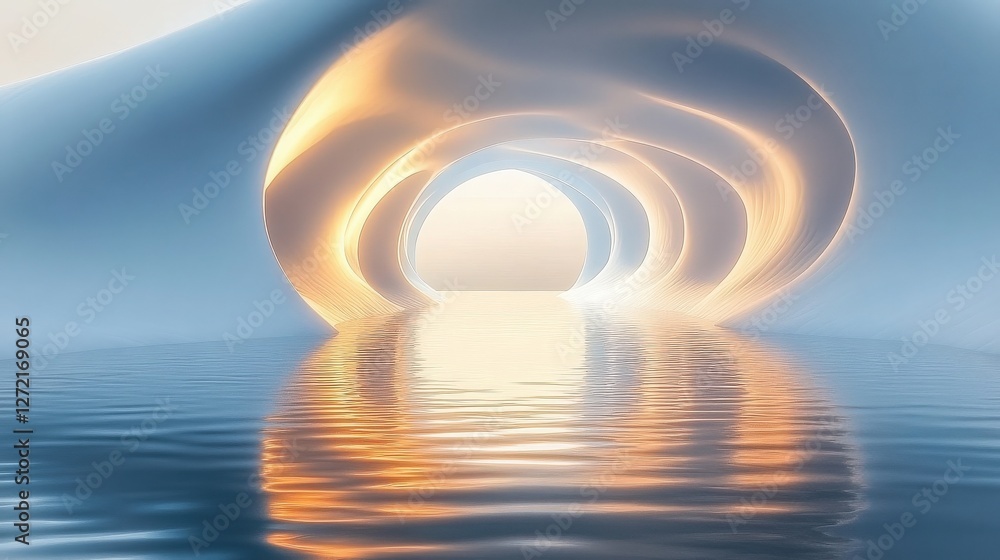 Poster wavy abstract presentation. an abstract, soft wavy background is ideal for product presentation. the