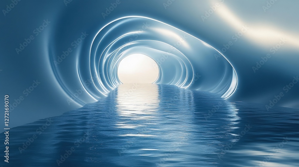Poster abstract soft wave background. an abstract soft waves background with watery reflections, suitable f