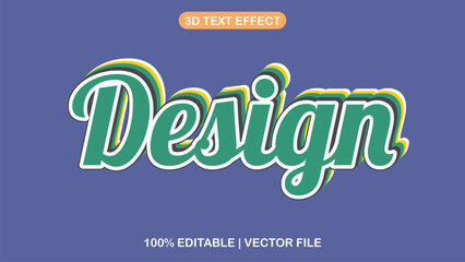 Design 3d text effect, eps vector, text effects fully Editable	
