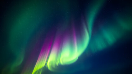Fototapeta premium aurora borealis over the sky, ai generated