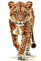 Obraz premium Animals, Nature, Art, Image, with White Background, for Printing Stickers, T-Shirt Print, Cap, Mug, Slipper, Mousepad