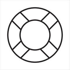 Fototapeta premium Ring buoy icon outline vector