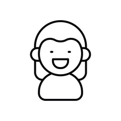 Woman icon vector stock illustration