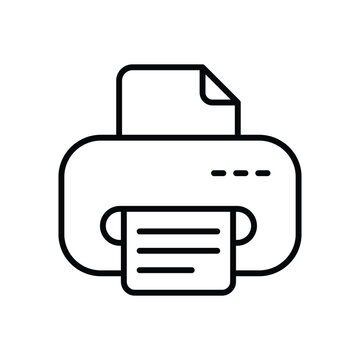 Print icon vector stock illustration