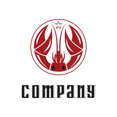 Shrimp simple icon, design template vector