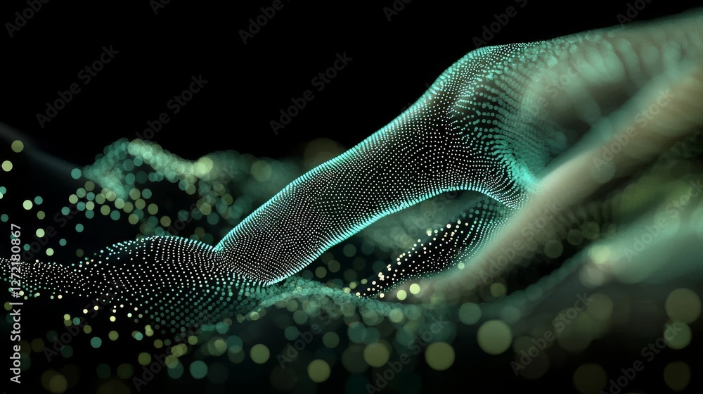 Poster the concept features a digital technology background with abstract connections and a futuristic sci-