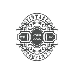 Template Design Hand Drawn Banner Vintage, Illustration Design Vector