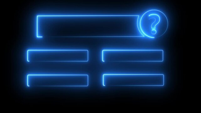 Glowing neon question template for show .