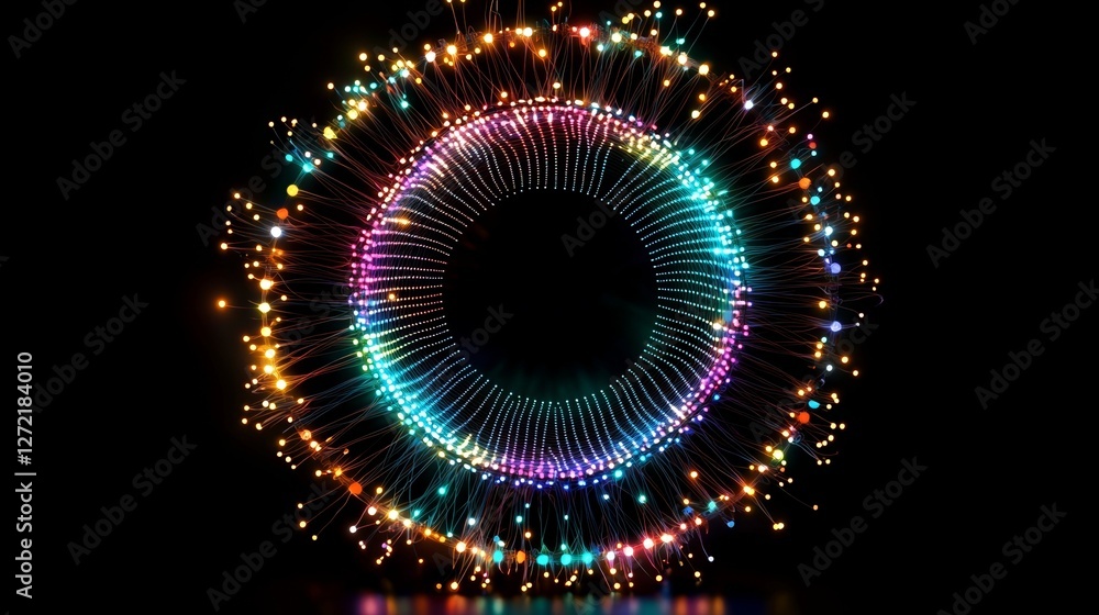 Poster the stock features a premium abstract conceptual hud and circuit board space futuristic technology u