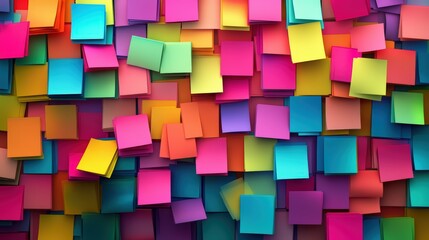 Productivity planners and colorful sticky notes