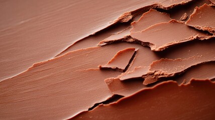 Close-up of smooth and broken milk chocolate surface