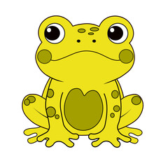 Frog yellow no background vector image