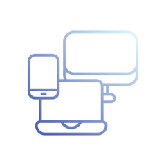 Device icons vector stock illustration.