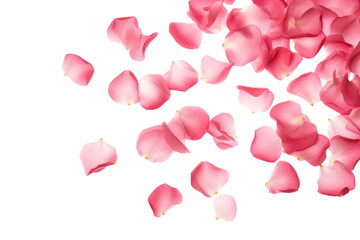 PNG Pink rose petals falling gracefully