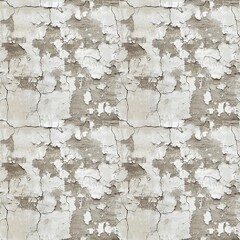 Obraz premium Texture of a wall with old plaster seamless pattern design. Old rough plaster background. Cement concrete background. The surface has old peeling paint. Raster bitmap illustration. AI artwork. 