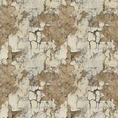 Obraz premium Texture of a wall with old plaster seamless pattern design. Old rough plaster background. Cement concrete background. The surface has old peeling paint. Raster bitmap illustration. AI artwork. 