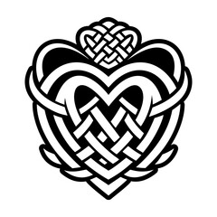 Claddagh knot icon in solid style