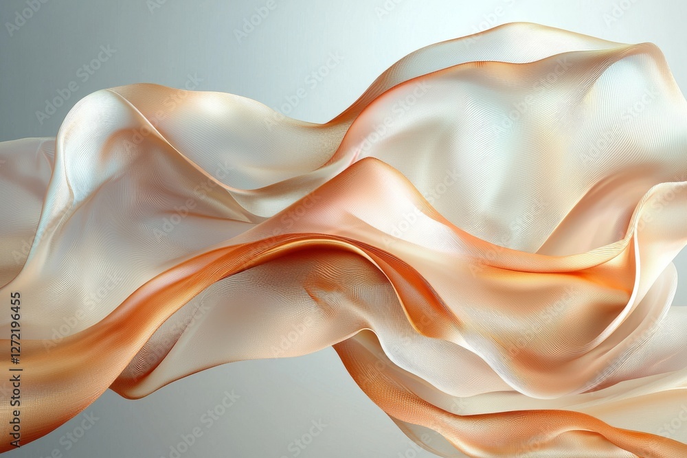 Poster the background consists of an abstract white fabric with a soft and blurred texture