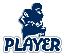 Navy blue and silver football player helmet, sport vector graphics, hockey, for street art - graffiti lettering typography - art illustration - multicolor - writen	