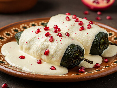 Chiles en Nogada is a traditional Mexican dish that is typically served during the month of September. 