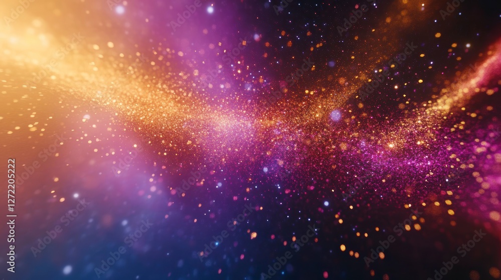 Poster Abstract multicolored particle explosion background