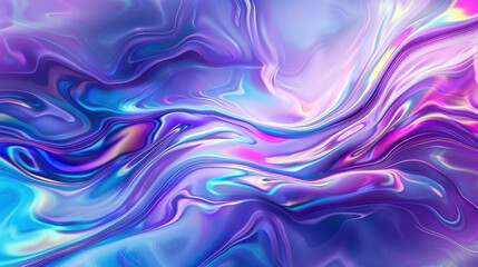 Obraz premium Colorful abstract fluid art with vibrant swirls of blue, purple, and pink, creating mesmerizing and dreamy effect that evokes sense of tranquility and creativity