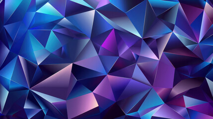 Fototapeta premium Vibrant geometric pattern with shades of blue and purple, creating dynamic and modern abstract background. Perfect for digital art and design projects