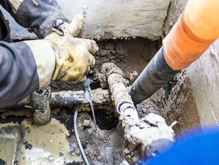 Rusty and corroded metal pipes with visible damage, illustrating plumbing wear and tear.