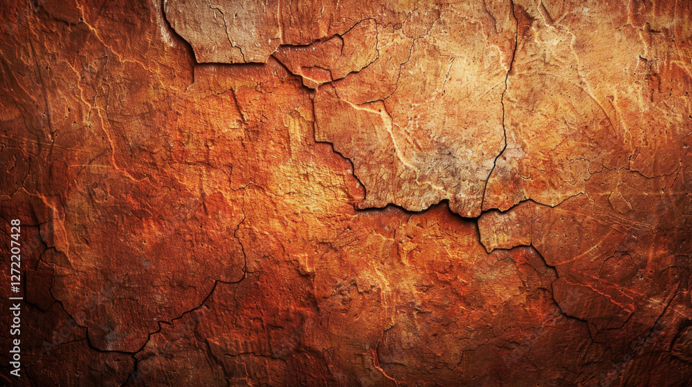 Poster rough textured surface with cracks and earthy tones, resembling natural rock or clay. this backgroun
