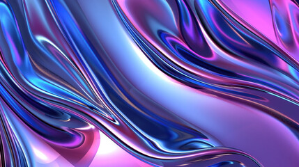Vibrant abstract waves of blue and pink create dynamic, fluid texture. glossy surface reflects light, enhancing sense of movement and depth in this modern design
