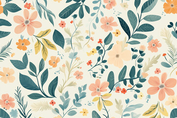 Floral pattern in vintage style, background