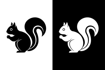 Squirrel icon vector on White Background ,Vector Art Illustration on white background.