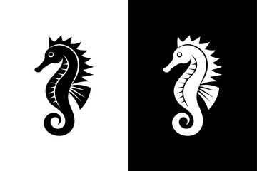 Obraz premium Seahorse icon vector on White Background ,Vector Art Illustration on white background.
