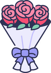 Flower Bouquet Icon Illustrations