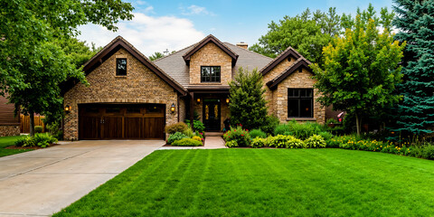 A house with a driveway in front of it
