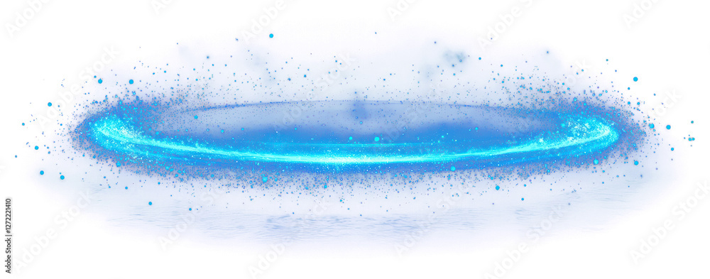 Wall mural png holographic wave light element blue art futuristic.