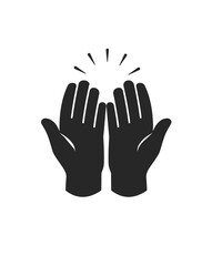 Praying Hands icon concept on white background_stock illustration