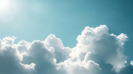 Ethereal White Cloud Floating Gracefully Over a Sunlit Summer Landscape Creating a Serene and Minimalistic Nature Design Element