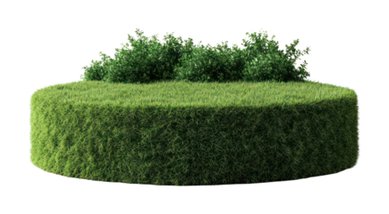 PNG Circle podium design grass eco-friendly.