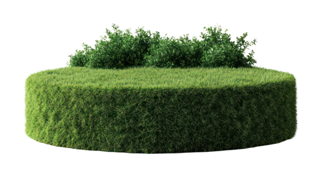 PNG Circle podium design grass eco-friendly.