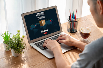 Delivery tracking system for e-commerce and modish online business to timely goods transportation...