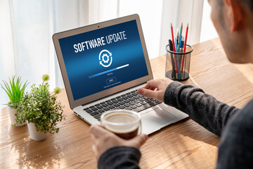 Software update on computer for modish version of device software upgrade