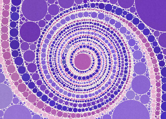 Pink and purple spiral geometric tribal textile pattern background