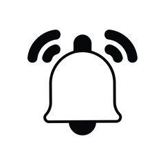 Bell icon vector stock illustration