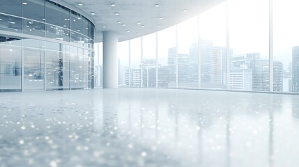 Modern Office Space with City View Panorama