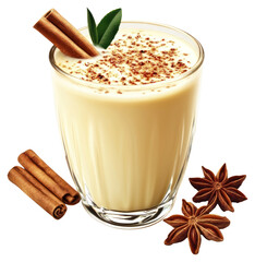 PNG Eggnog drink beverage milkshake.